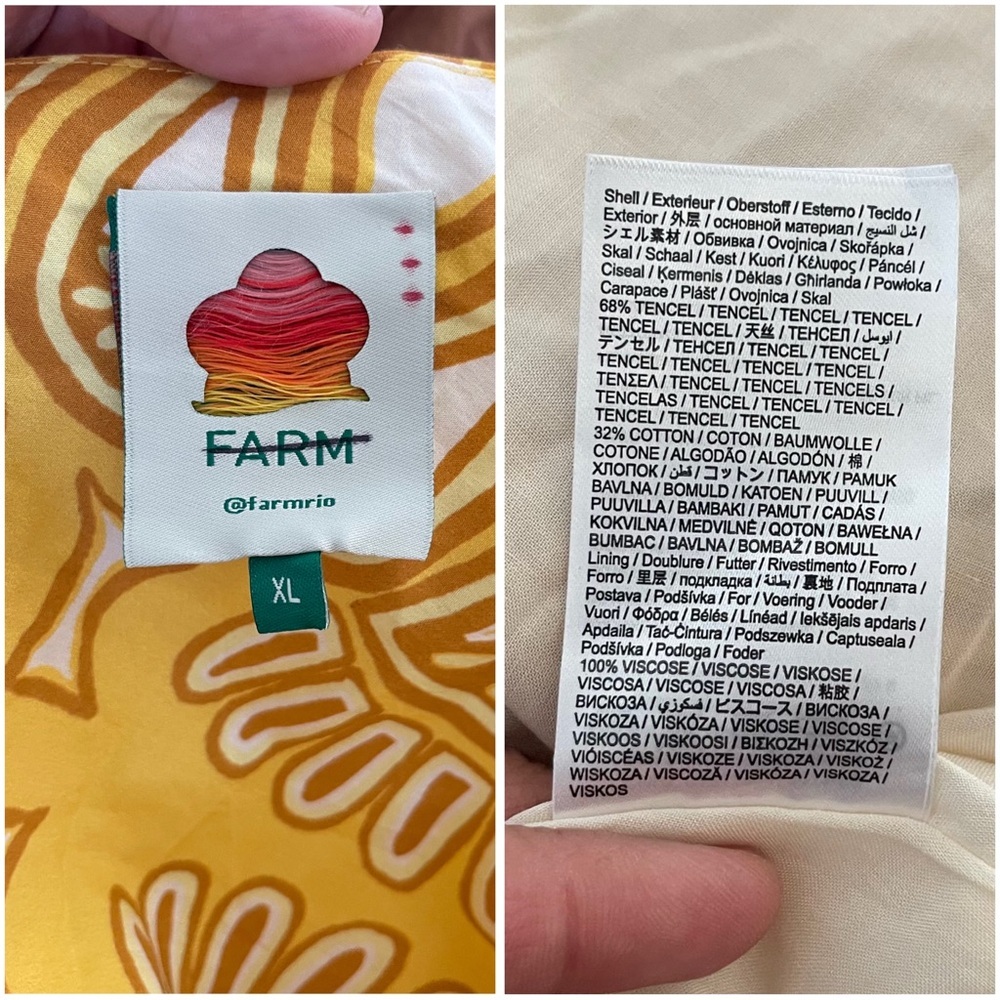 Farm Rio Yellow Ainika Tapestry One Shoulder Maxi Dress size XL NWOT - Picture 11 of 13